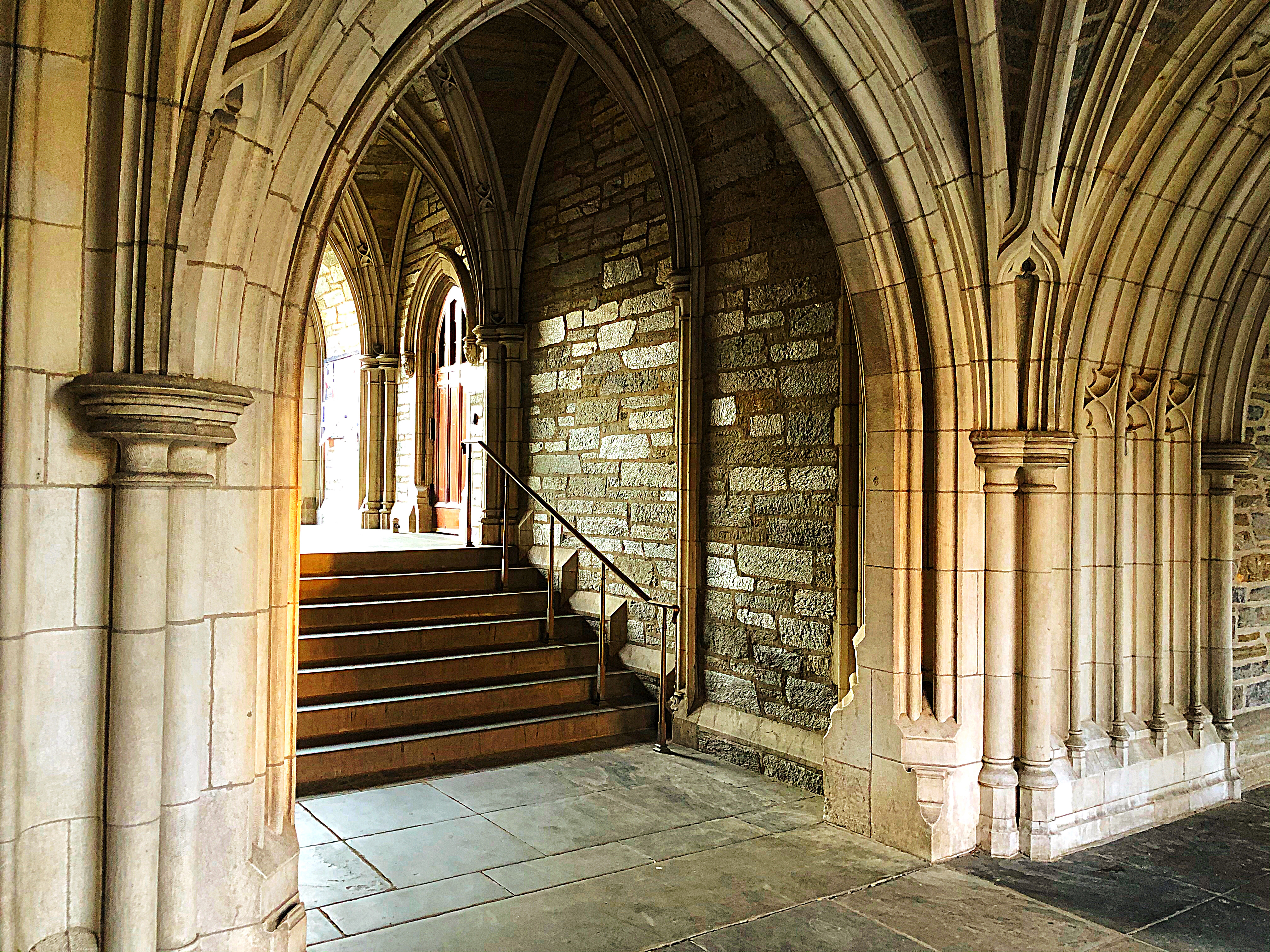 stone archway with stairs